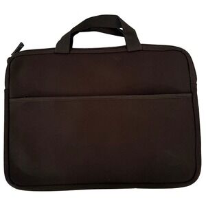 Black Neoprene Laptop Sleeve Case Padded Bag with Handles 14 inch Tech Bag